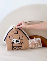 interactive farmhouse + animal pillow Pillow Imani Collective 