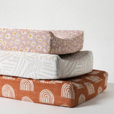 Babyletto | Quilted Changing Pad Cover in GOTS Certified Organic Muslin Cotton | Daisy