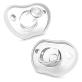 Flexy Pacifiers by Nanobébé US Nanobébé US White 0-3 Months 2-Pack