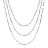 Triple Layer Thin Luciana Box Chain Necklace by eklexic eklexic 