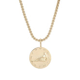 Zodiac Pendant & Thin Box Chain Necklace by eklexic eklexic VIRGO 16" 