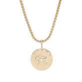 Zodiac Pendant & Thin Box Chain Necklace by eklexic eklexic TAURUS 16" 