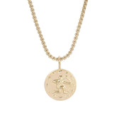 Zodiac Pendant & Thin Box Chain Necklace by eklexic eklexic SAGITTARIUS 16" 