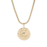 Zodiac Pendant & Thin Box Chain Necklace by eklexic eklexic CANCER 16" 