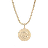 Zodiac Pendant & Thin Box Chain Necklace by eklexic eklexic PISCES 16" 