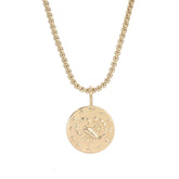 Zodiac Pendant & Thin Box Chain Necklace by eklexic eklexic SCORPIO 16" 